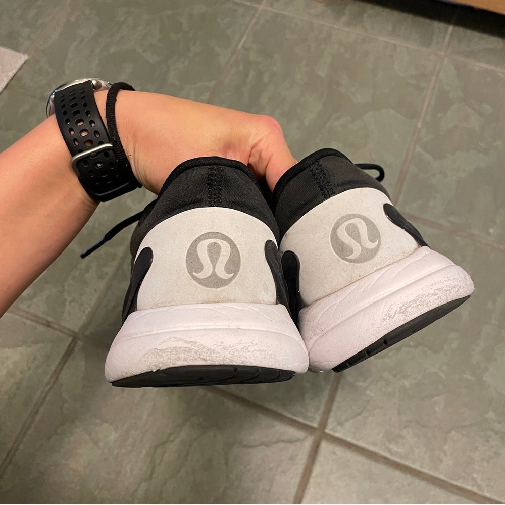 lululemon athletica Black and White Athletic Shoes
